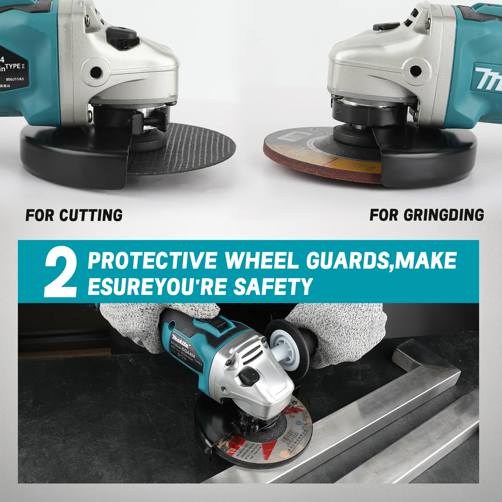 DGA404 100/125mm Brushless Lit - огляд і ціна Brushless Angle Grinder Battery Powered
